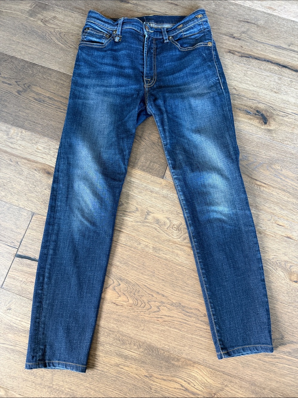 R13 high rise dark indigo skinny jeans - size 26